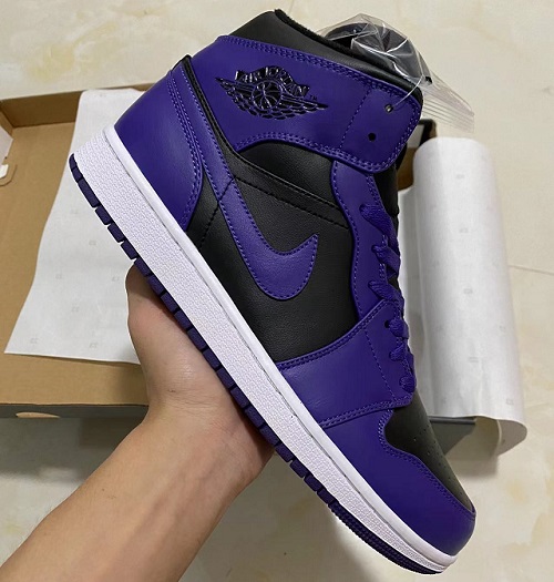 Women Jordan Shoes 1 Grade AAA Purple Black